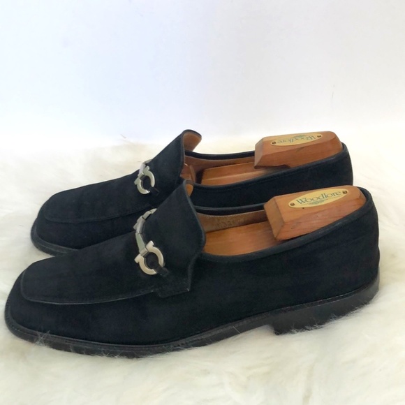 Salvatore Ferragamo Men\'s Black Suede Slip On Loafers Size 8 main image 4